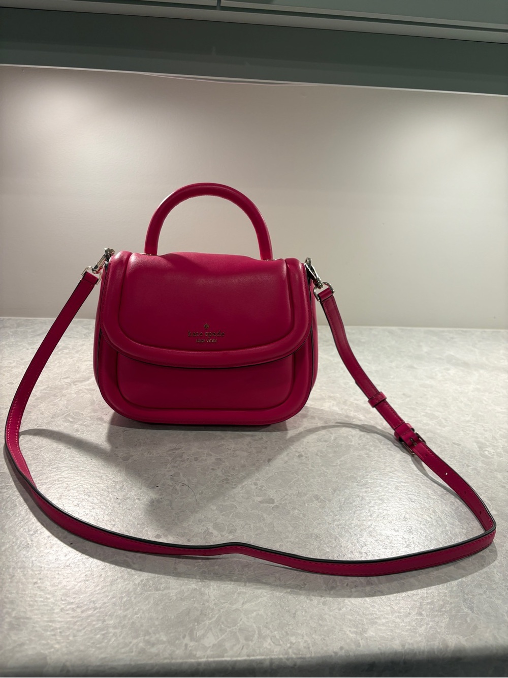 kate spade Hot Pink Leather Mini Top-Handle Crossbody